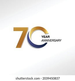 70 Year Anniversary Elegant Vector Template Design Illustration