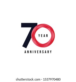 70 year anniversary logo template vector