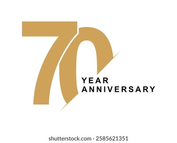 70 year anniversary symbol vector design illustration 