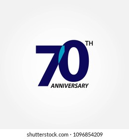 70 Year Anniversary Vector Template Design Illustration