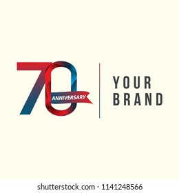 70 Year Anniversary Vector Template Design Illustration