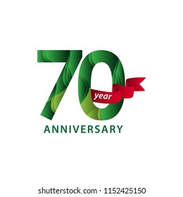 70 Year Anniversary Vector Template Design Illustration