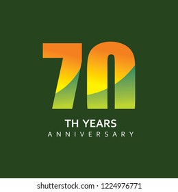 70 Year Anniversary Vector Template Design Illustration
