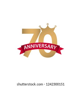 70 Year Anniversary Vector Template Design Illustration
