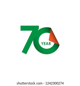 70 Year Anniversary Vector Template Design Illustration