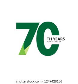 70 Year Anniversary Vector Template Design Illustration.