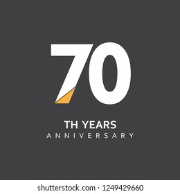 70 Year Anniversary Vector Template Design Illustration.