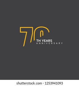 70 Year Anniversary Vector Template Design Illustration.