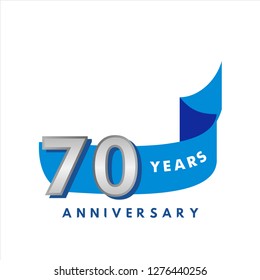 70 Year Anniversary Vector Template Design Illustration