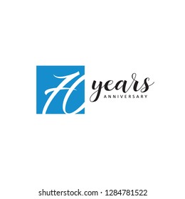 70 Year Anniversary Vector Template Design Illustration.