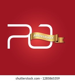 70 Year Anniversary Vector Template Design Illustration.