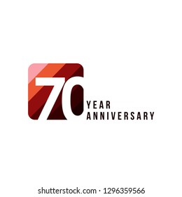 70 Year Anniversary Vector Template Design Illustration