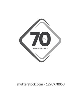 70 Year Anniversary Vector Template Design Illustration