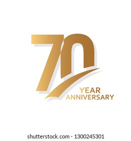 70 Year Anniversary Vector Template Design Illustration