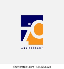 70 Year Anniversary Vector Template Design Illustration