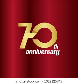 70 Year Anniversary Vector Template Design Illustration