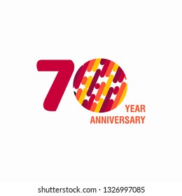 70 Year Anniversary Vector Template Design Illustration