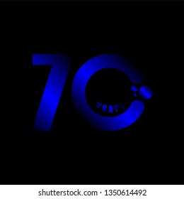 70 Year Anniversary Vector Template Design Illustration