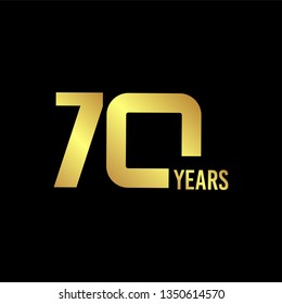 70 Year Anniversary Vector Template Design Illustration