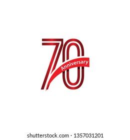 70 Year Anniversary Vector Template Design Illustration