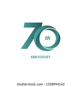 70 Year Anniversary Vector Template Design Illustration