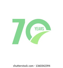 70 Year Anniversary Vector Template Design Illustration