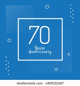 70 Year Anniversary Vector Template Design Illustration.