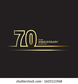 70 Year Anniversary Vector Template Design Illustration
