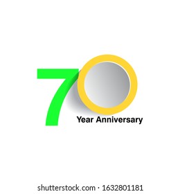 70 Year Anniversary Vector Template Design Illustration