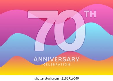 70 Year Anniversary Vector Template Design Illustration