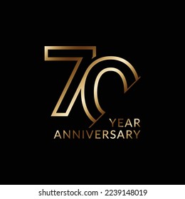70 Year Anniversary Vector Template Design Illustration, Template Icons, Year Icons Vector