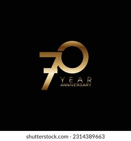 70 Year Anniversary Vector Template Design Illustration, Template Icons, Year Icons Vector