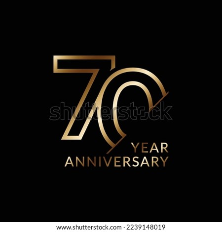70 Year Anniversary Vector Template Design Illustration, Template Icons, Year Icons Vector