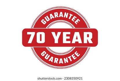 70 Year Guarantee Rubber Stamp