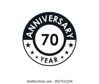 70 years anniversary badge vector design