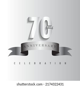 70 Years anniversary celebration 3D vector template design illustration