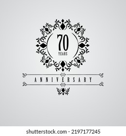 70 years anniversary celebration 3d vector template design illustration