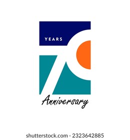 70 years anniversary celebration 3d vetor template design illustration