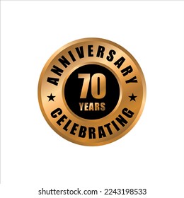 70 years anniversary celebration design template. 70 years anniversary vector stamp