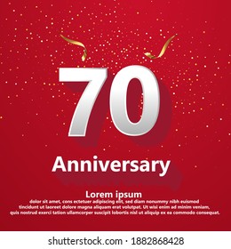 70 years anniversary celebration logo vector template design