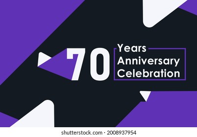 70 years anniversary celebration modern banner template design