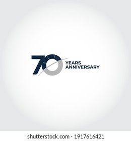 70 Years Anniversary Celebration. Number Vector Template Design Illustration. Eps10