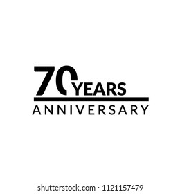 70 years anniversary celebration simple logo
