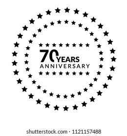70 years anniversary celebration simple logo