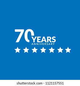 70 years anniversary celebration simple logo