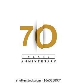 70 Jahre Jubiläum Feier Template Design. Vektorillustration EPS10