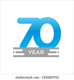 70 years anniversary celebration template for flyer, banner, poster, greeting cards, or print. Vector Eps10