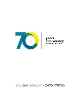 70 years anniversary celebration template design illustration