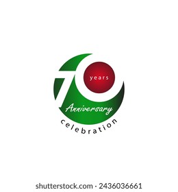 70 years anniversary celebration template design illustration