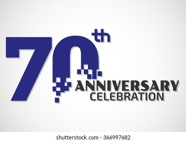 70 Years Anniversary Celebration Template Logo